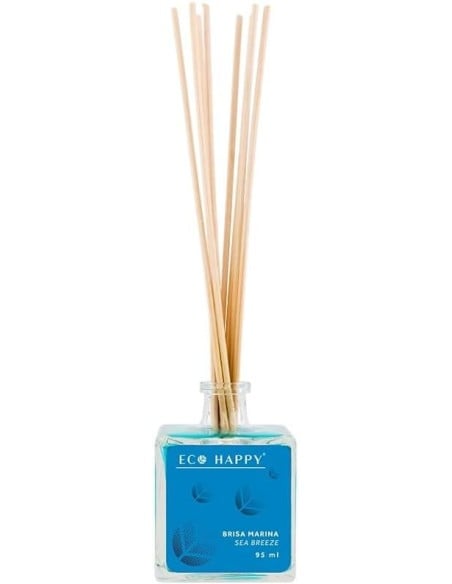 ECO HAPPY Brisa Marina Ambientador Mikado 95 ml | Difusor Natural Fresco para Hogar - Kiwiku