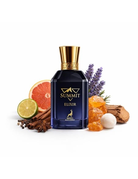 Alhambra Summit Elixir - Perfume Arabe Masculino Aromatico Especiado - Eau de Parfum 100 Ml Vaporizador