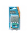 Sony bcg-34hh4kn - cargador de pilas recargables con 4 pilas cycle blue aa, 2.000 mah