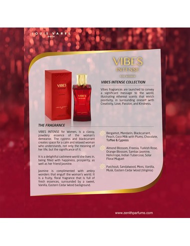 LOUIS VAREL Vibes Intense Women - Eau de Toilette 100 ml | Kiwiku