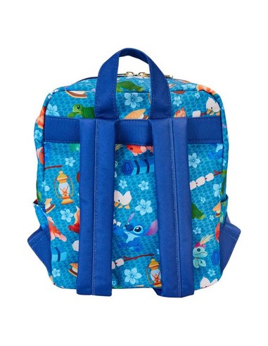 LOUNGEFLY Disney Stitch Camping Cuties Mini Mochila Nailon - Kiwiku