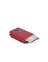 Piquadro Wallet Blue Square Male Red - Cartera Hombre Piel