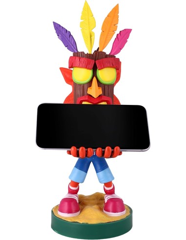 EXQUISITE GAMING Cable Guys Crash Aku Aku - Soporte para Móvil y Mando