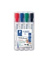 Staedtler Rotuladores Pizarra Blanca Lumocolor Punta Redonda Surtidos - Rotulador Estuche 4 Ud