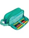 Oxford Estuche B-smart Plástico Reciclado Ice Mint - Estuche Escolar 3 Compartimentos