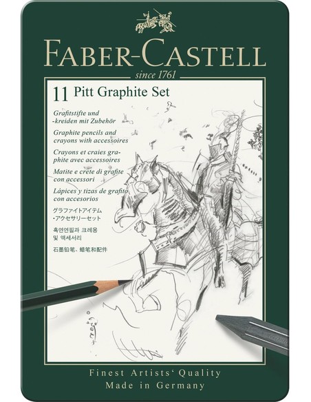 faber_castell_set_pitt_grafito_-_lápices_de_grafito_estuche_de_metal_11_ud_4005401129721_oferta