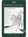 Faber Castell Set Pitt Grafito - Lápices de Grafito Estuche de Metal 11 Ud