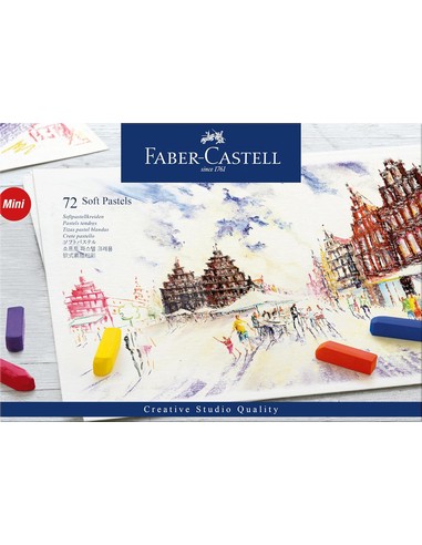 Faber Castell Tizas Pasteles Blandas Mini Estuche 48 Unidades | Kiwiku