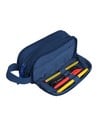 Oxford Estuche Bsmart Plástico Reciclado Azul - Portatodo Escolar 3 Compartimentos