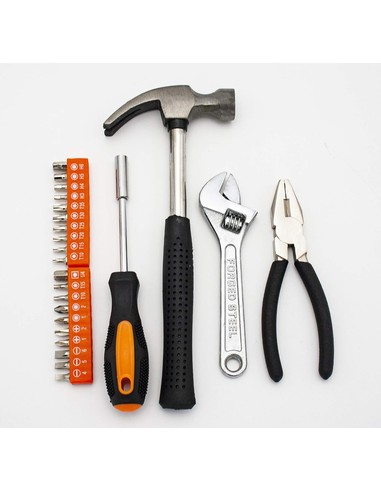 BRICOTECH Juego de Herramientas 24 Piezas con Estuche - Kit Básico para Hogar