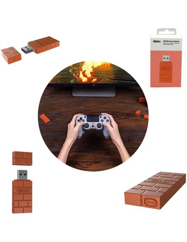 8Bitdo Wireless Bluetooth Adapter - Adaptador Inalámbrico para PC, Mac y Switch