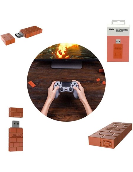 8Bitdo Wireless Bluetooth Adapter - Adaptador Inalámbrico para PC, Mac y Switch