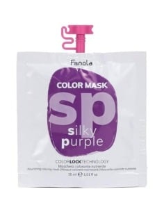 FANOLA Color Mask Silky Purple 30 ml - Mascarilla Tinte Púrpura para Cabello Sedoso y Brillante