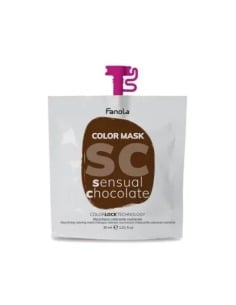 FANOLA Color Mask Sensual Chocolate 30 ml - Mascarilla Capilar Tinte Semipermanente en Tono Chocolate para Cabello Brillante y S