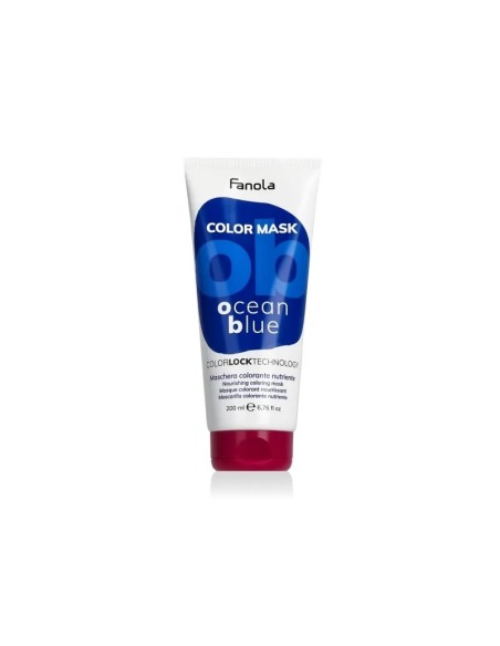 FANOLA Color Mask Ocean Blue 200 ml - Mascarilla Tono Azul Marino para Cabello Teñido