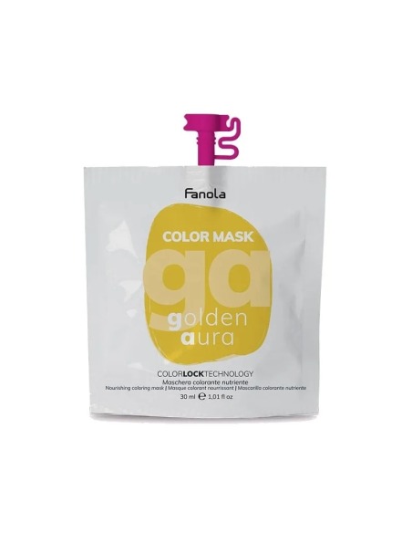 FANOLA Color Mask Golden Aura 30 ml - Mascarilla Capilar Tono Dorado para Cabello Rubio
