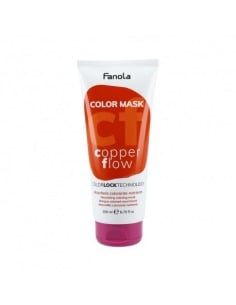 FANOLA Color Mask Copper Flow 200 ml - Mascarilla Capilar Tinte Cobre para Cabello Rojizo