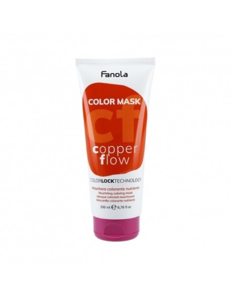 FANOLA Color Mask Copper Flow 200 ml - Mascarilla Capilar Tinte Cobre para Cabello Rojizo