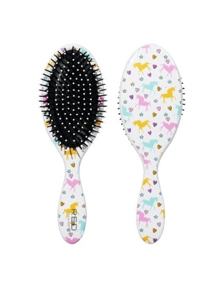 RED KISS Cepillo Desenredante Oval Unicornio para Niños y Niñas