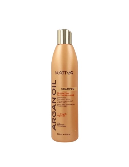 KATIVA Argan Oil Protection & Softness Champú 355 ml para Cabello Suave y Protegido