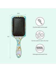 RED KISS Cepillo Resenredante Cuadrado para Cabello, Diseño Ergonómico y Cerdas Suaves 2