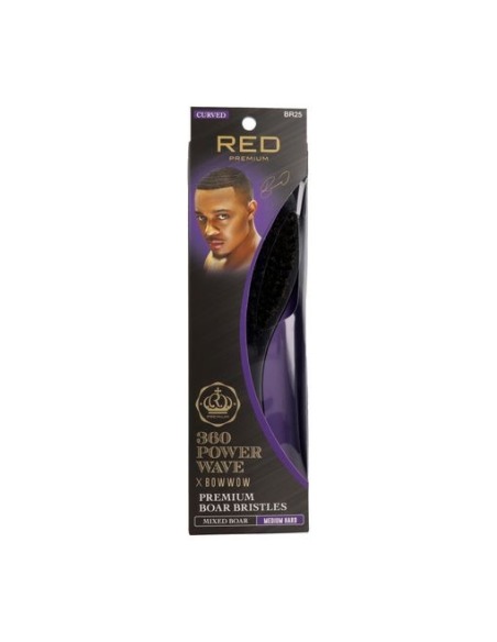 RED KISS Power Wave Boar Brush Medium Hard Cepillo para Cabello con Cerdas de Jabalí Mediano Duro