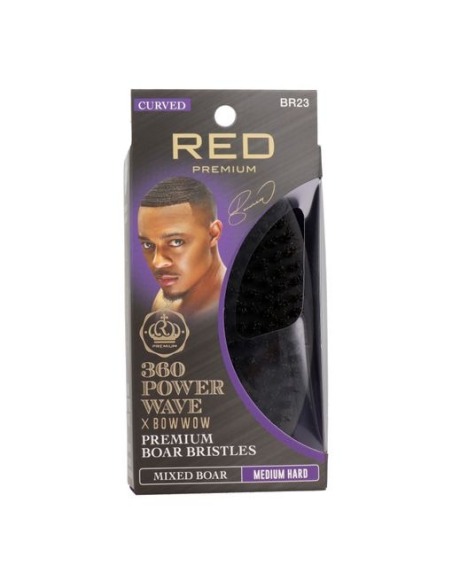 RED KISS Power Wave Palm Boar Brush Medium Hard Cepillo para Cabello con Cerdas de Jabalí Mediano Duro
