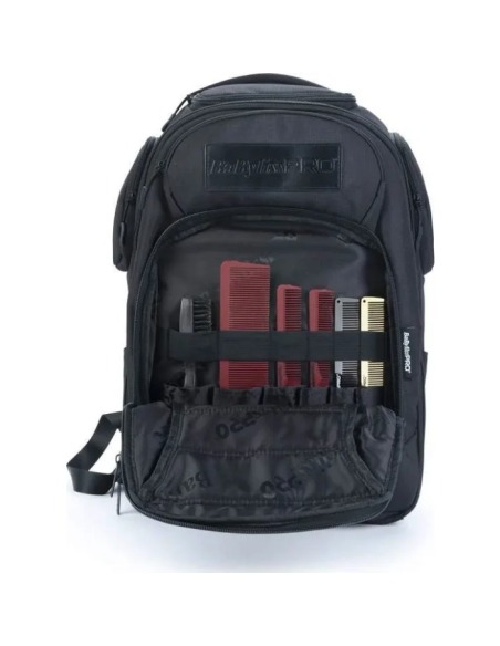BABYLISS PRO Barber Backpack Negra - Mochila Profesional para Barberos con Compartimentos Organizados