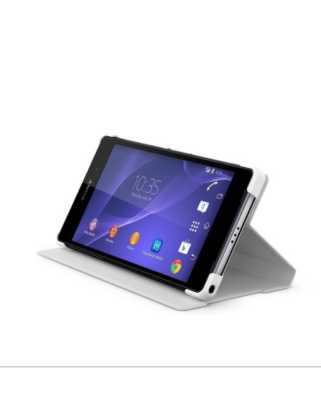 funda tapa blanca funcion soporte sony xperia z2 sony SOSCR10Z2W kiwiku.com