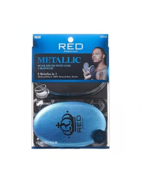 RED KISS Pocket Mixed Boar Brush Blue Cepillo de Cerdas Mixtas Naturales y Nylon para Cabello