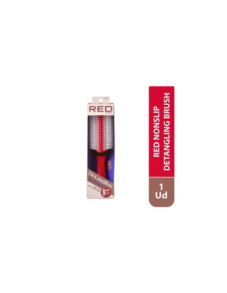 RED KISS Non Slip Detangling Brush Cepillo Desenredante Antideslizante Color Rojo