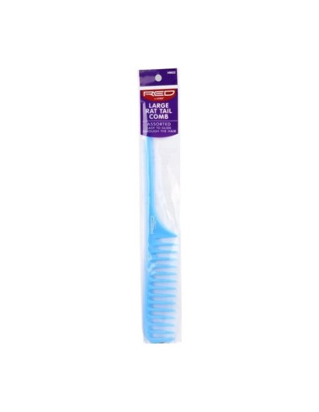 RED KISS Large Rat Tail Comb Asst Color Peine para Cabello, Diseño Ergonómico en Colores Variados