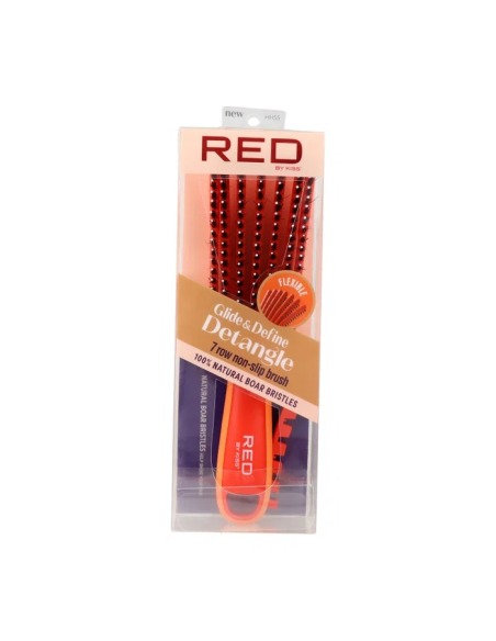 RED KISS Ez Glide Detangling Brush Boar Cepillo Naranja para Cabello Largo y Enredado