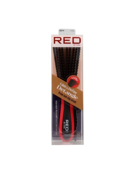 RED KISS Ez Glide Detangling Brush 9 Rows Cepillo Desenredante Negro