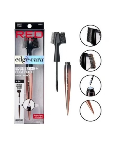 RED KISS Edge Sweet Peach Peine con Brocha para Cara, Cepillo Facial para Maquillaje Diario