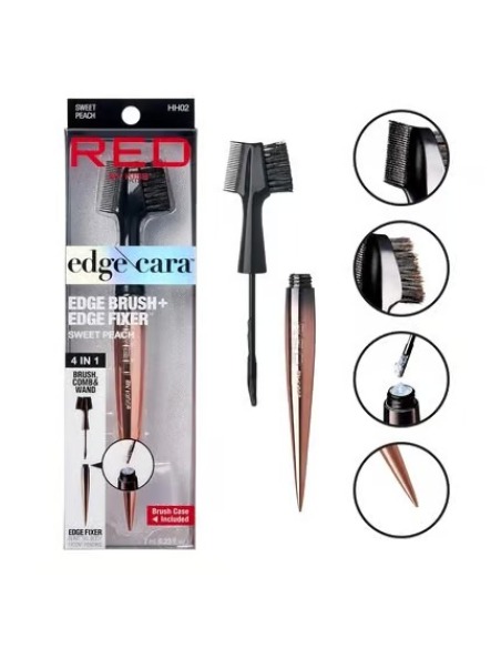 RED KISS Edge Sweet Peach Peine con Brocha para Cara, Cepillo Facial para Maquillaje Diario