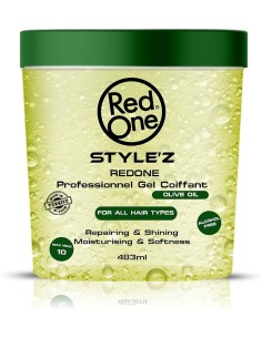 RED ONE Gel Fijador Olive Oil 483 ml para Cabello con Aceite de Oliva