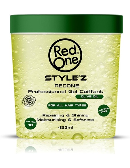 RED ONE Gel Fijador Olive Oil 483 ml para Cabello con Aceite de Oliva