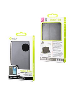 funda wallet folio negra función soporte huawei p8 muvit MUSNS0189 kiwiku.com 2