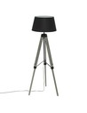 Atmosphera Lámpara de Pie Trípode Negro Runo H145 - Lámpara Industrial 68 Cm