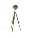 Atmosphera Lámpara de Pie Ebor Bronce H152 - Lámpara Trípode Vintage Retro - Bronce y Madera - 152 Cm