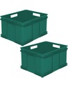 Keeeper 2x Caja de Almacenaje Eurobox Xxl - Caja Almacenaje Plastico Reciclado 54 L Verde