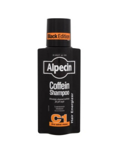 Alpecin Coffein Shampoo C1 Black Edition - Champu Anticaida Cafeina para Hombres 250 Ml