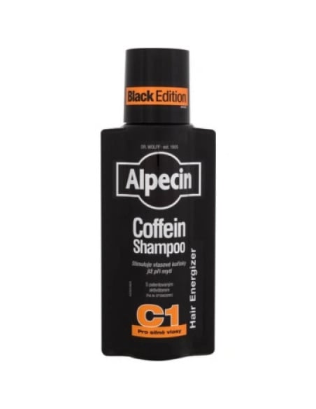 Alpecin Coffein Shampoo C1 Black Edition - Champu Anticaida Cafeina para Hombres 250 Ml