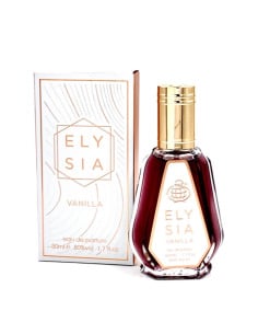 Fragrance World Elysia Vanilla Eau de Parfum para Mujer 50 Ml - Fragancia Oriental Unisex Con Notas de Vainilla y Ámbar