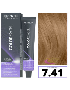 REVLON PROFESSIONAL Revlonissimo Color Excel Gloss 7.41 Rubio Marrón Ceniza 70 ml Tinte Suave Sin Amoníaco