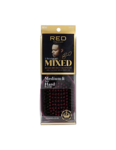 RED KISS RPM Medium Hard Mixed Club Boar Brush Cepillo para Cabello con Cerdas Mixtas de Jabalí Mediano y Duro