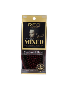 RED KISS RPM Medium Hard Mixed Palm Boar Brush Cepillo para Hombres con Cerdas Mixtas de Jabalí y Palma