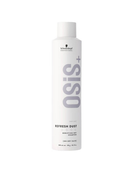 SCHWARZKOPF Osis+ Refresh Dust Bodifying Dry Shampoo 300 ml - Champú en Seco Volumizador para Cabello Refrescado y Texturizado