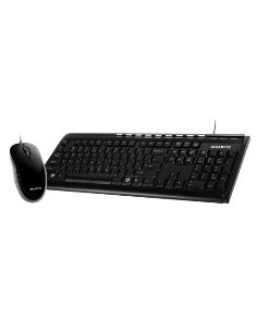 Teclado + mouse gigabyte optico usb negro KM6150 kiwiku.com